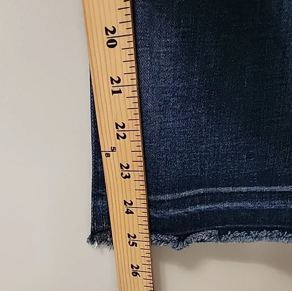 J. Crew Jeans Womens 27 Billie Demi Boot Crop High Rise Stretch Fringe Hem Denim - Picture 9 of 16